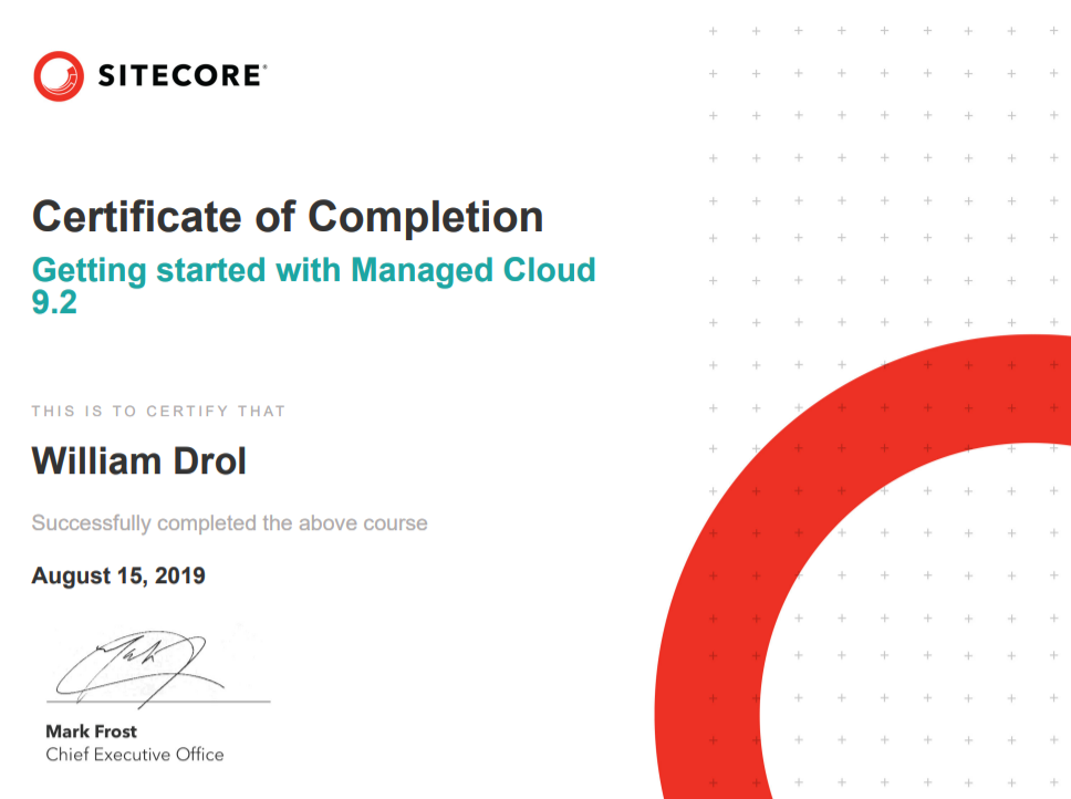 2019 Sitecore Certification